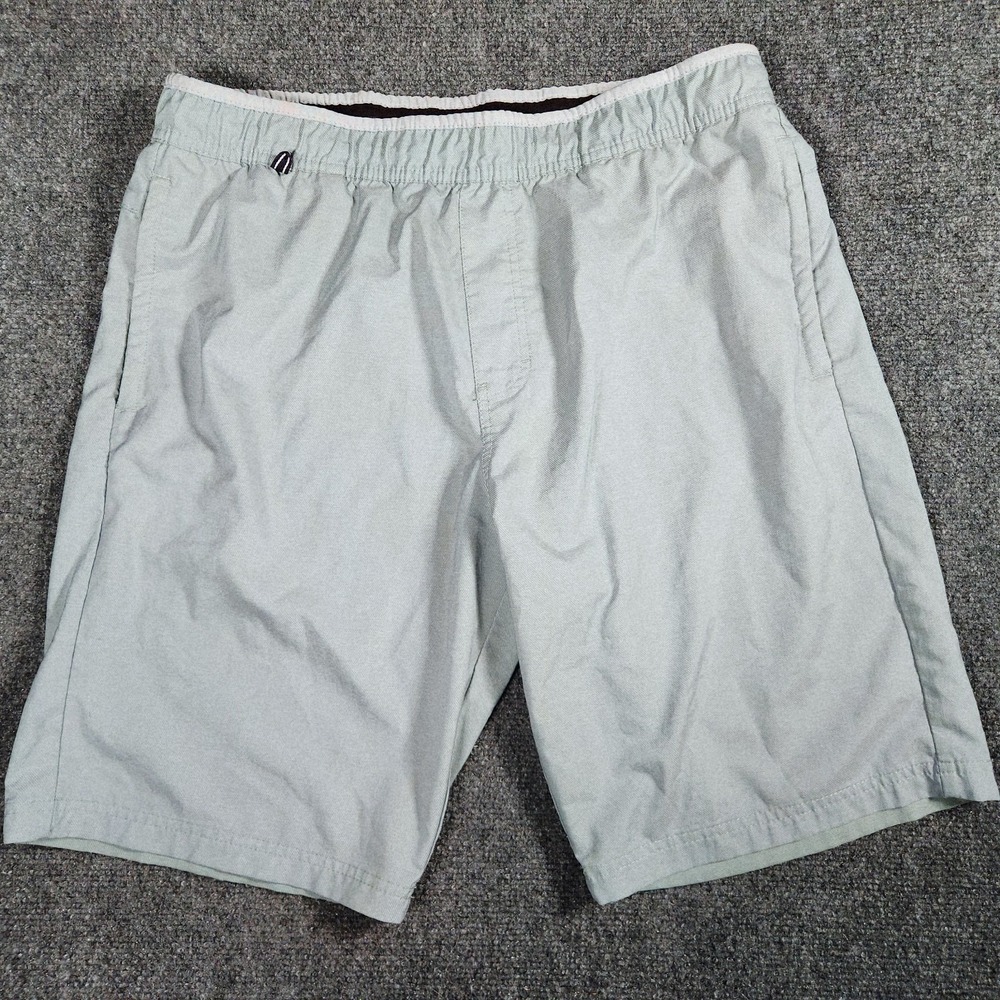 Voyager Men's Large Seafoam Green Chino Microfiber Stretch Drawstring Shorts
